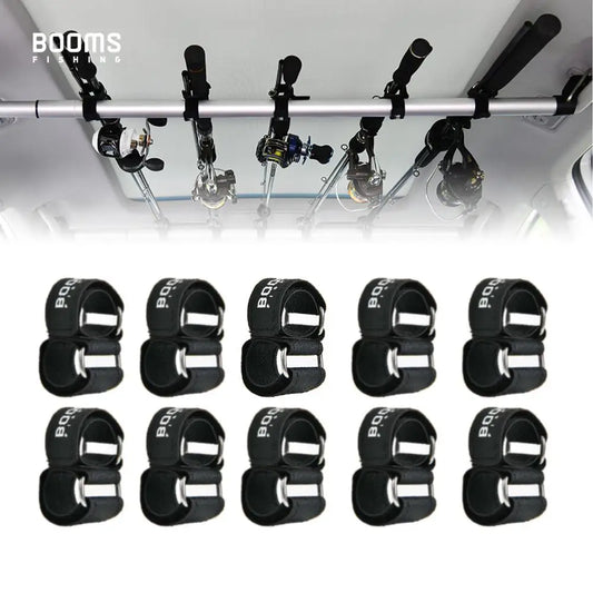 Hook & Catch Fishing Rod Holder 10 Pcs Durable Vehicle Fishing Rod Strap, Fishing Rod Rack, Portable Fishing Strap