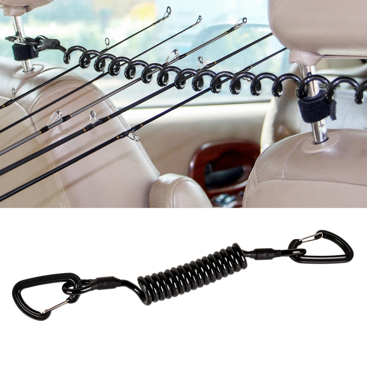 Hook & Catch
Fishing rod holder for vehicle, spiral cord